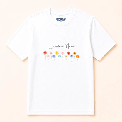 T-shirt Maman personnalisé – Le jardin de Maman – vue 3