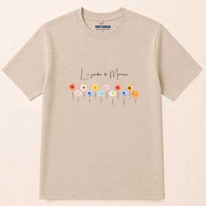T-shirt Maman personnalisé – Le jardin de Maman – vue 7