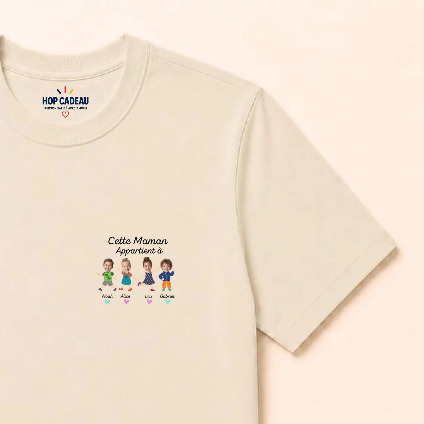 T-shirt personnalisé maman - Portraits de ses enfants – vue 13