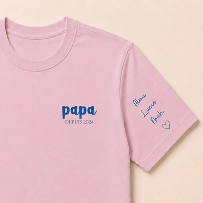 T-shirt personnalisé papa - Papa depuis – vue 14