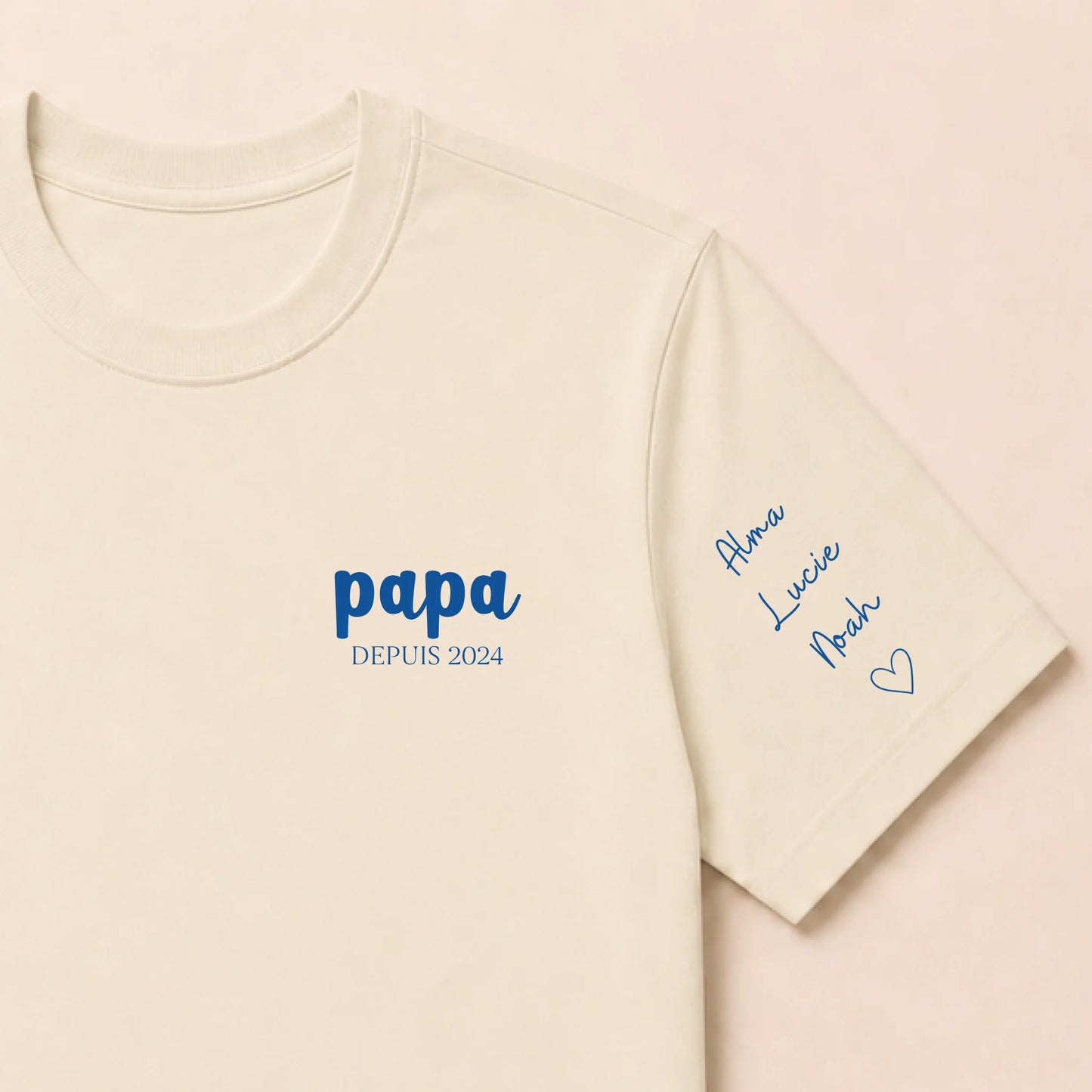 T-shirt personnalisé papa - Papa depuis – vue 15