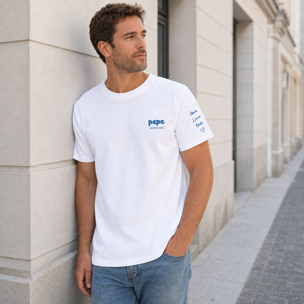 T-shirt personnalisé papa - Papa depuis – vue 2