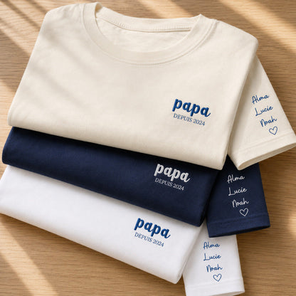 T-shirt personnalisé papa - Papa depuis – vue 3