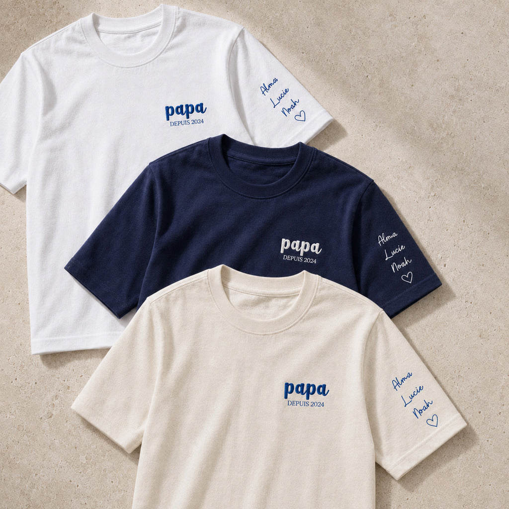 T-shirt personnalisé papa - Papa depuis – vue 4