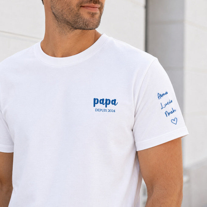 T-shirt personnalisé papa - Papa depuis