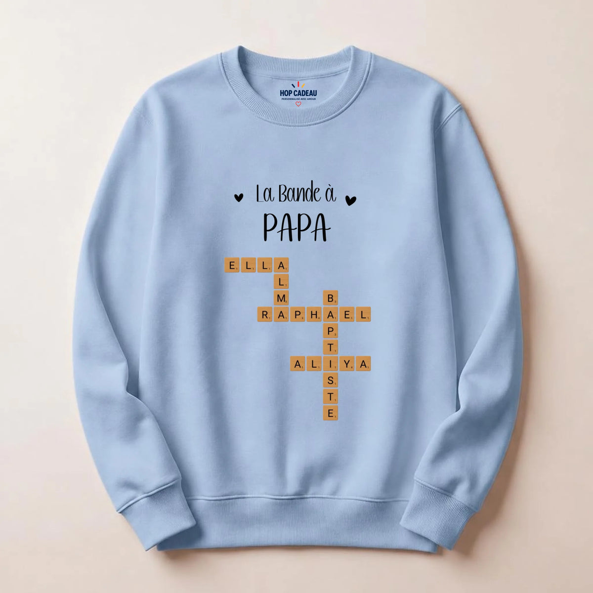T-shirt personnalisé papa Scrabble - La bande à papa – vue 19