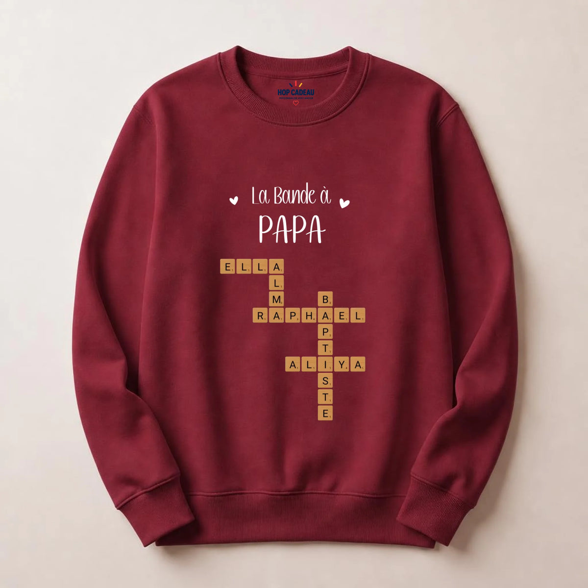 T-shirt personnalisé papa Scrabble - La bande à papa – vue 21
