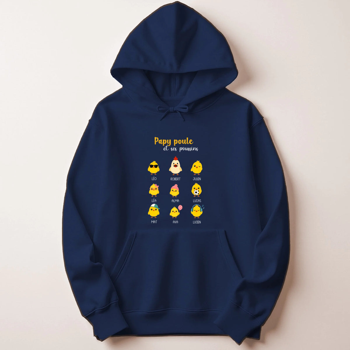 T-shirt personnalisé papy poule - Prénoms des petits-enfants – vue 36