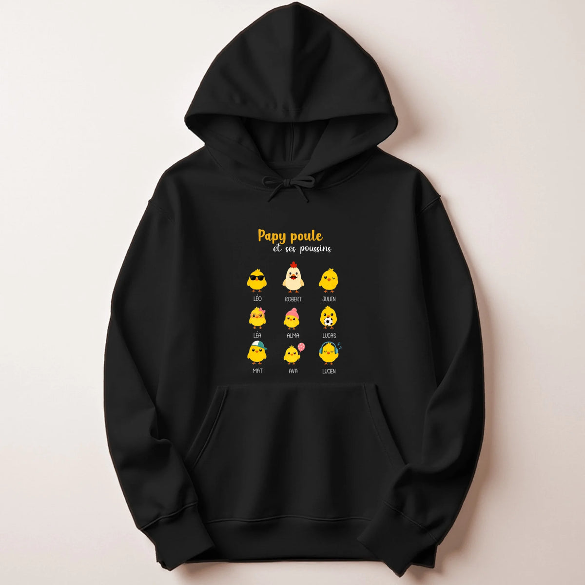 T-shirt personnalisé papy poule - Prénoms des petits-enfants – vue 39