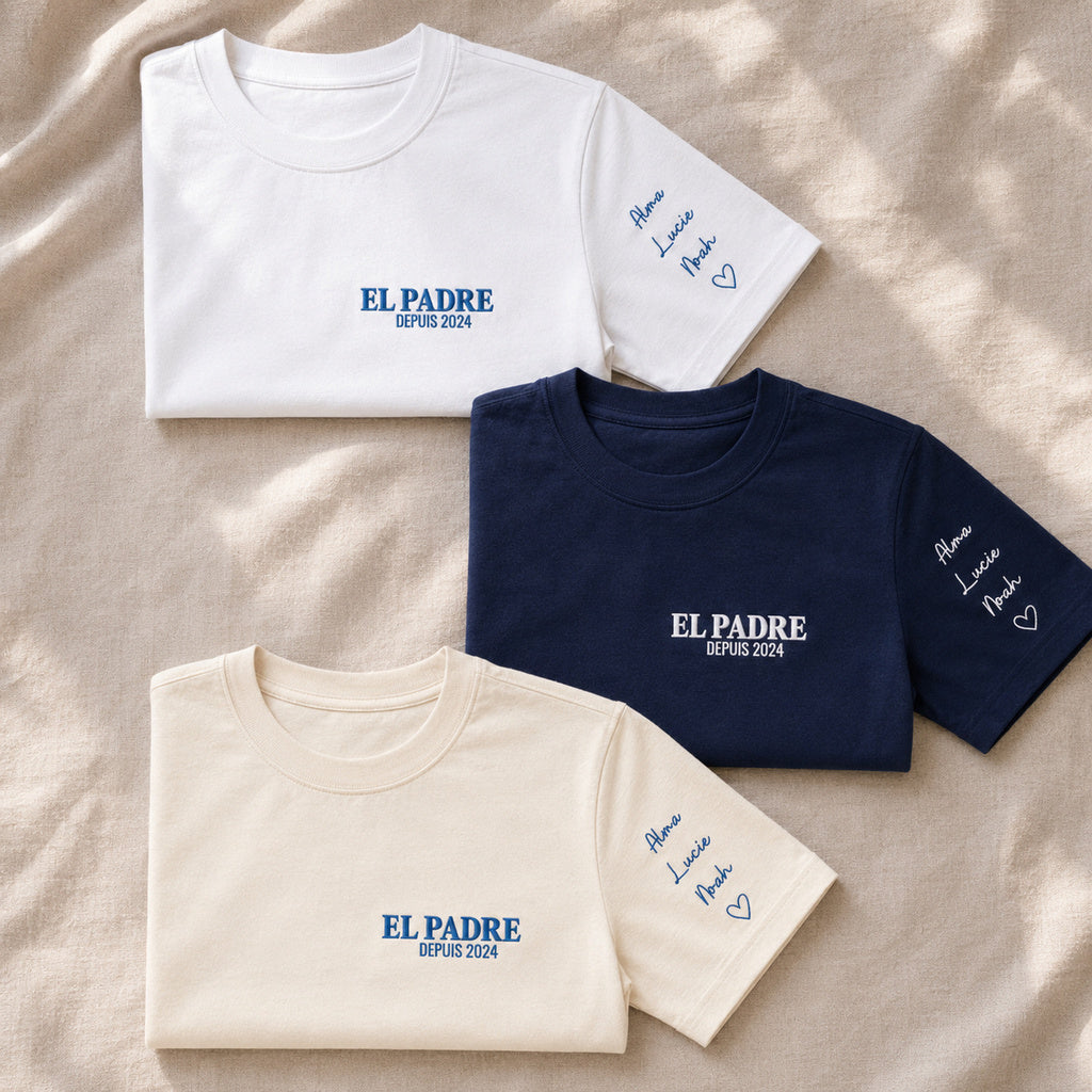 T-shirt personnalisé papa brodé - El Padre – vue 7