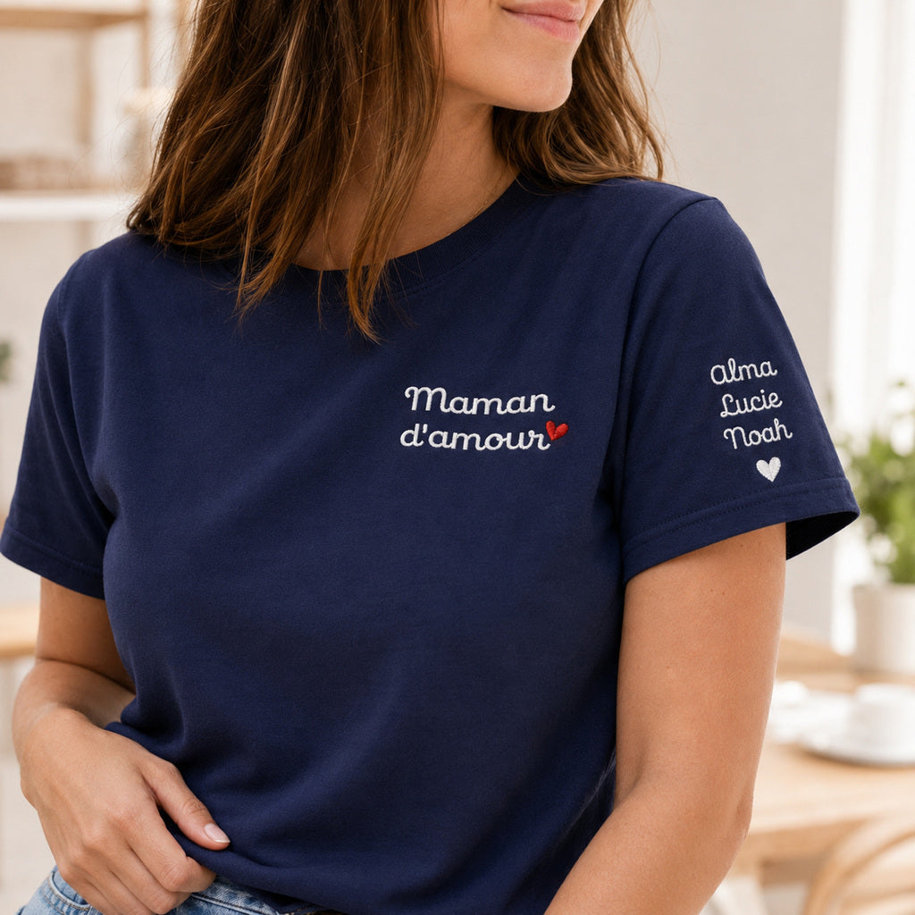 T-shirt personnalisé maman - Maman d’amour – vue 2
