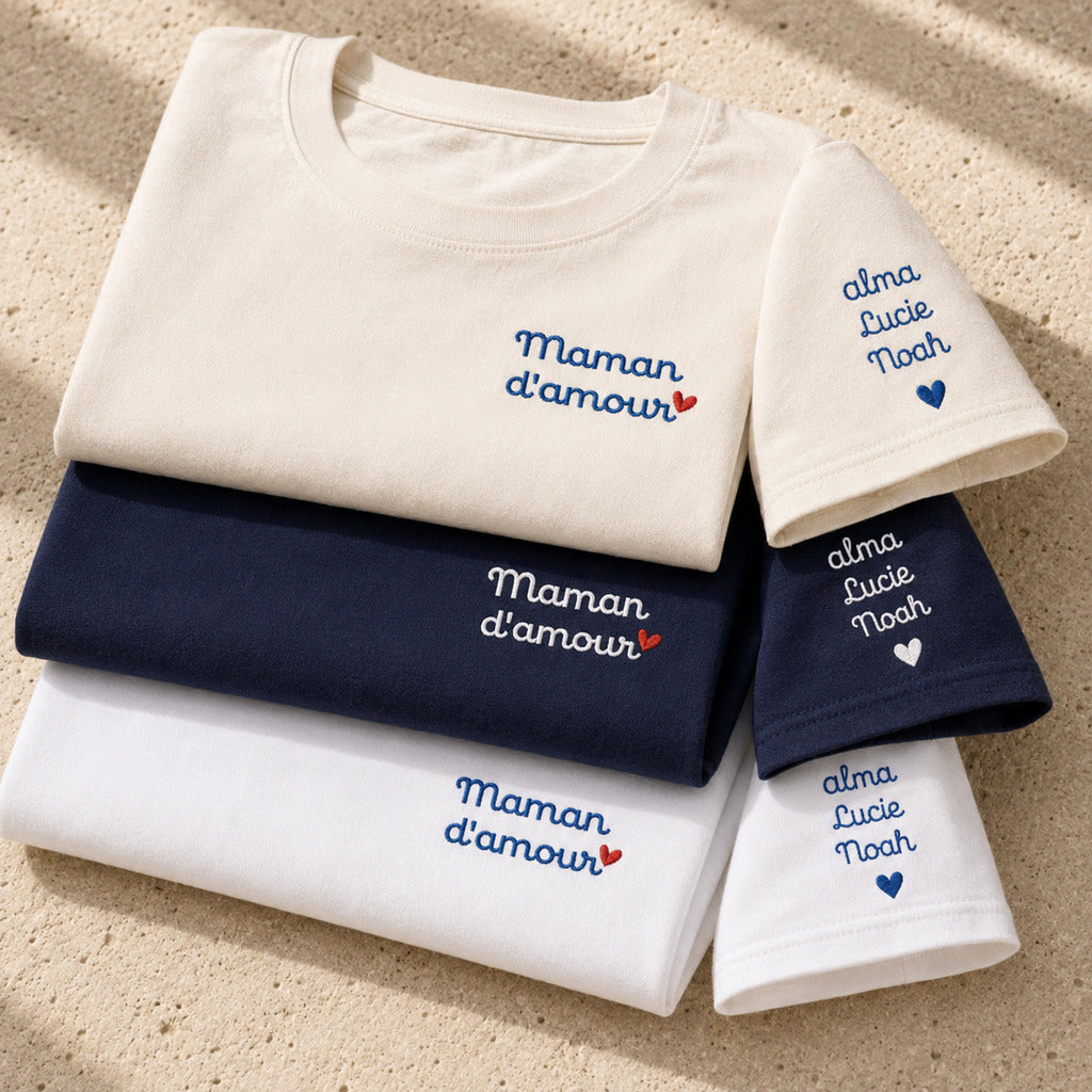 T-shirt personnalisé maman - Maman d’amour – vue 4