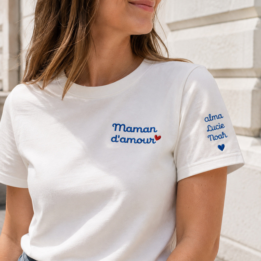 T-shirt personnalisé maman - Maman d’amour – vue 9