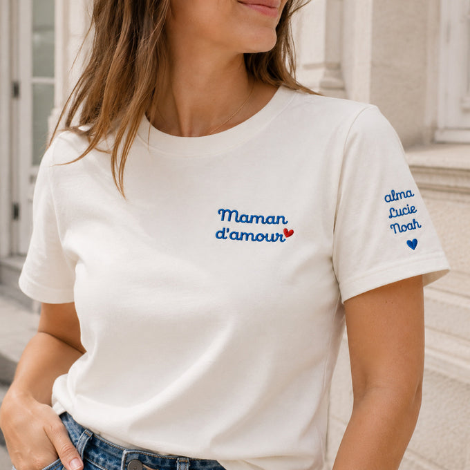 T-shirt personnalisé maman - Maman d’amour
