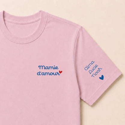 T-shirt personnalisé mamie - Mamie d’amour – vue 14
