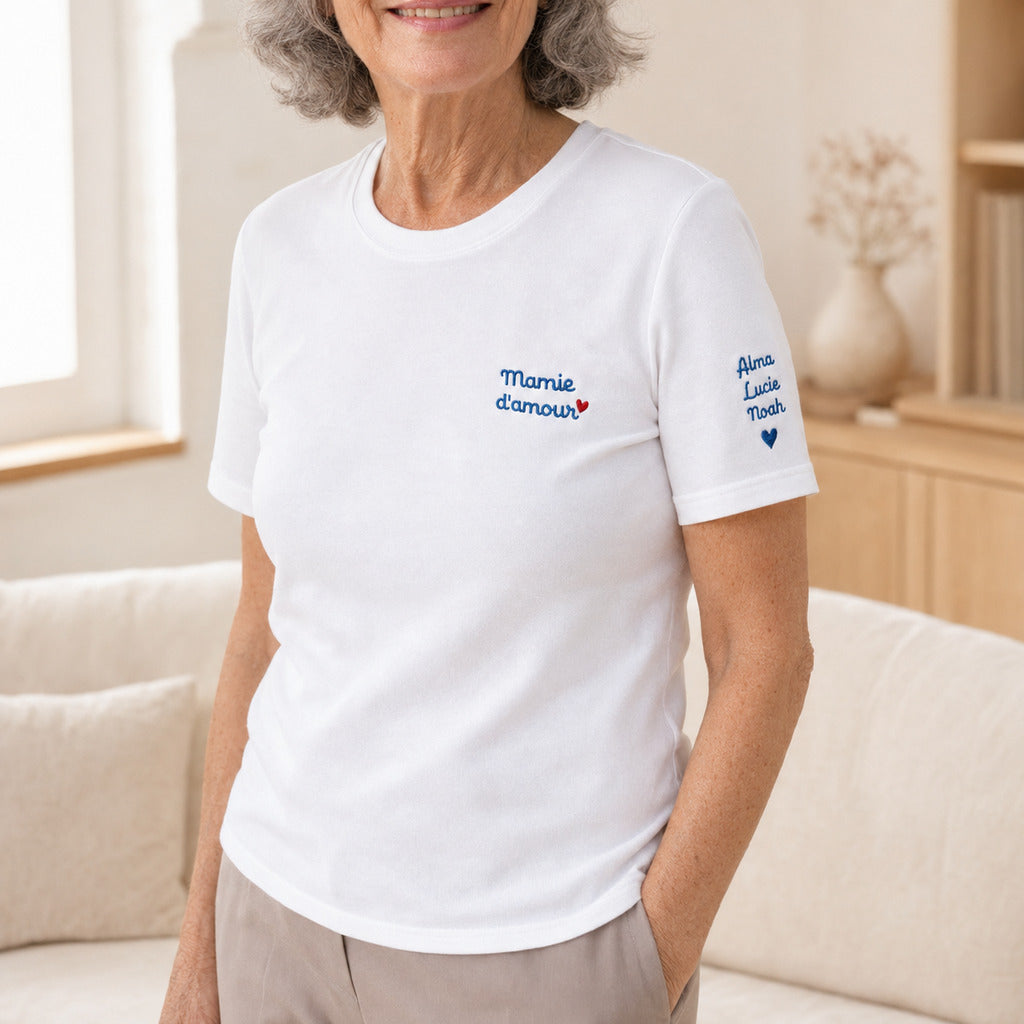 T-shirt personnalisé mamie - Mamie d’amour – vue 3