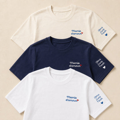 T-shirt personnalisé mamie - Mamie d’amour – vue 4
