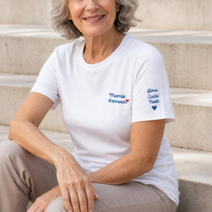 T-shirt personnalisé mamie - Mamie d’amour