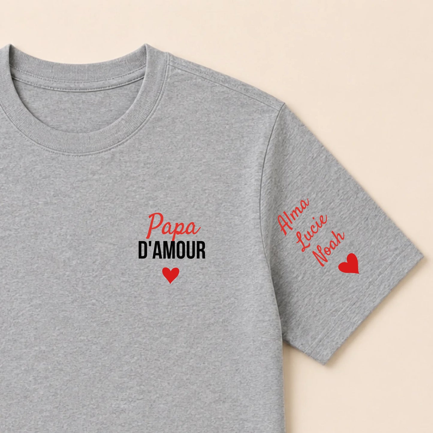 T-shirt personnalisé papa - Papa d’amour – vue 12