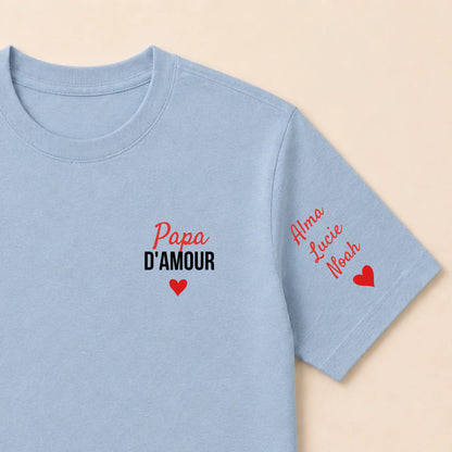 T-shirt personnalisé papa - Papa d’amour – vue 15