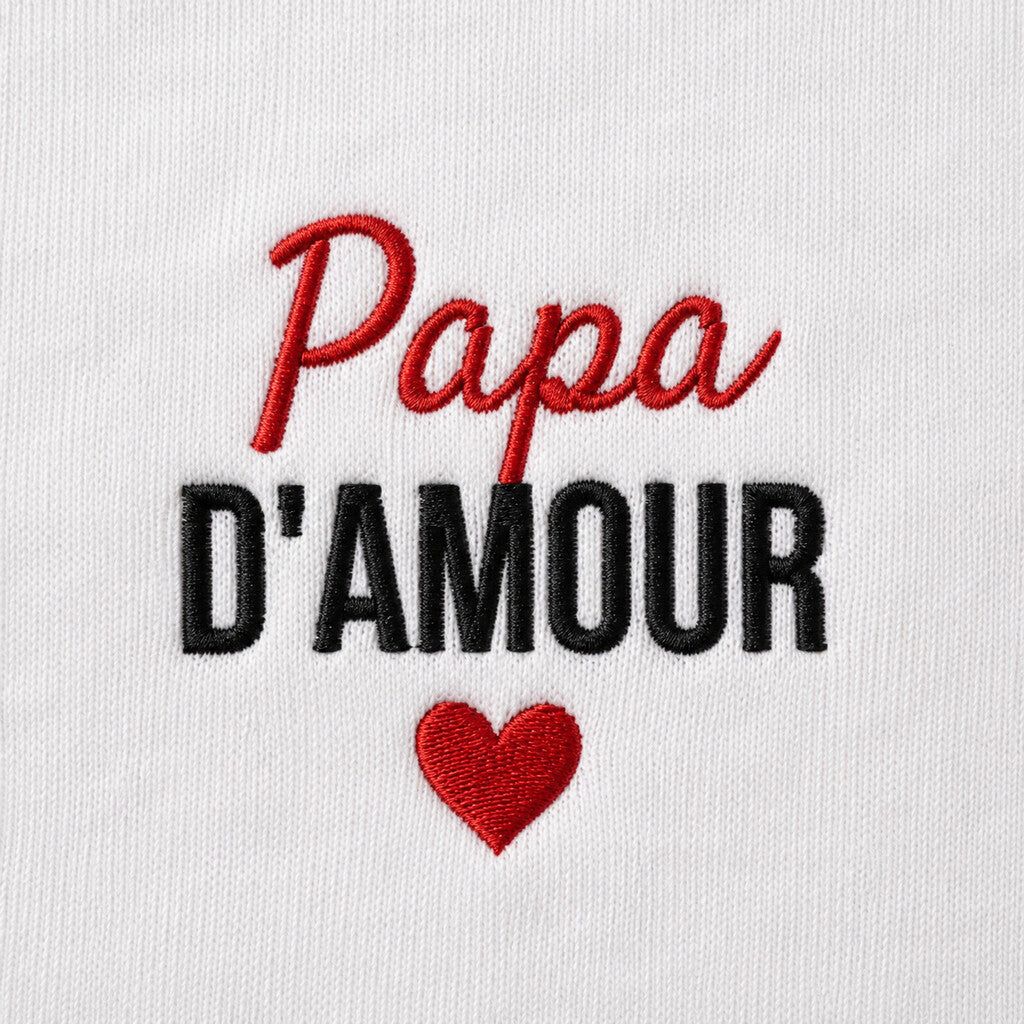 T-shirt personnalisé papa - Papa d’amour – vue 3