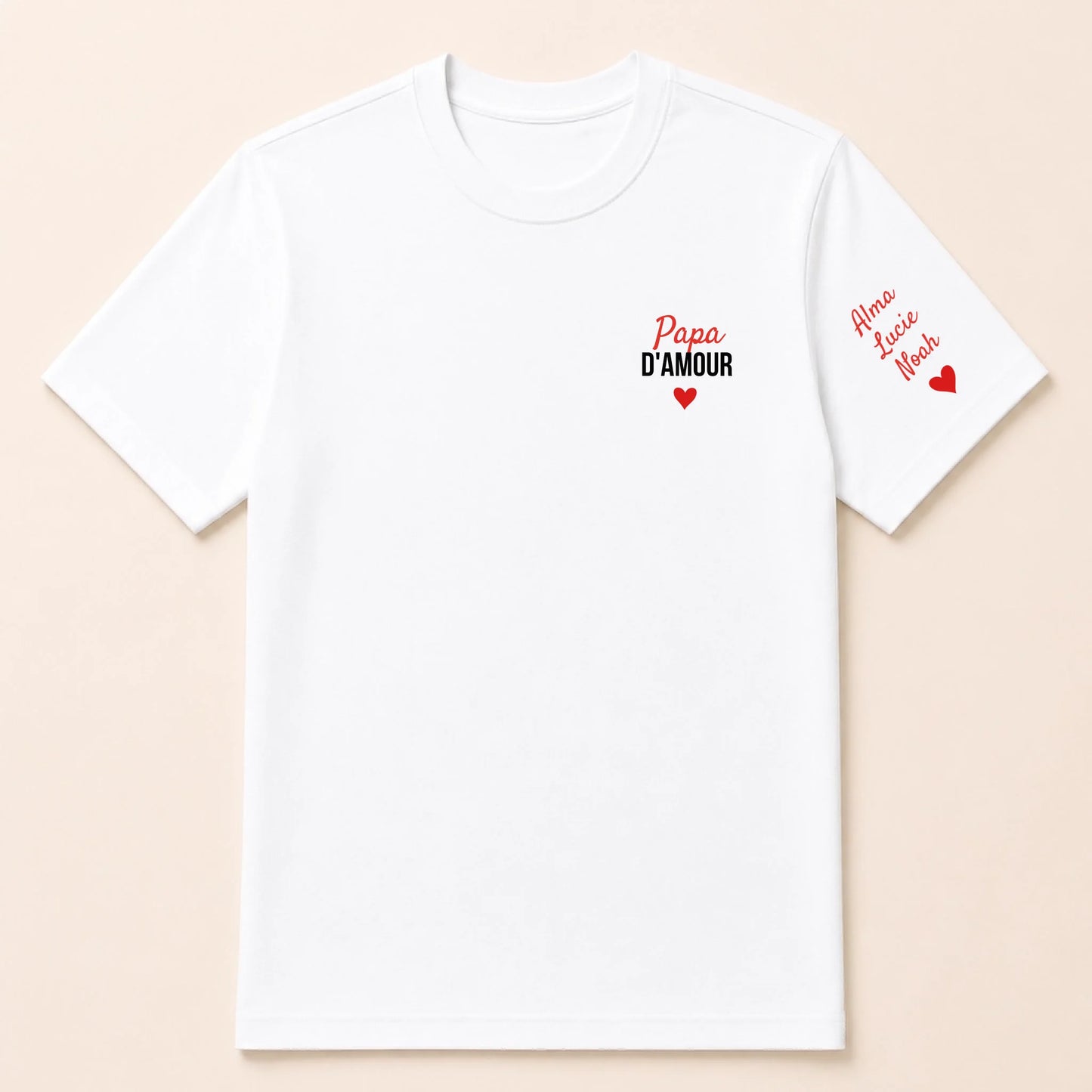 T-shirt personnalisé papa - Papa d’amour – vue 7
