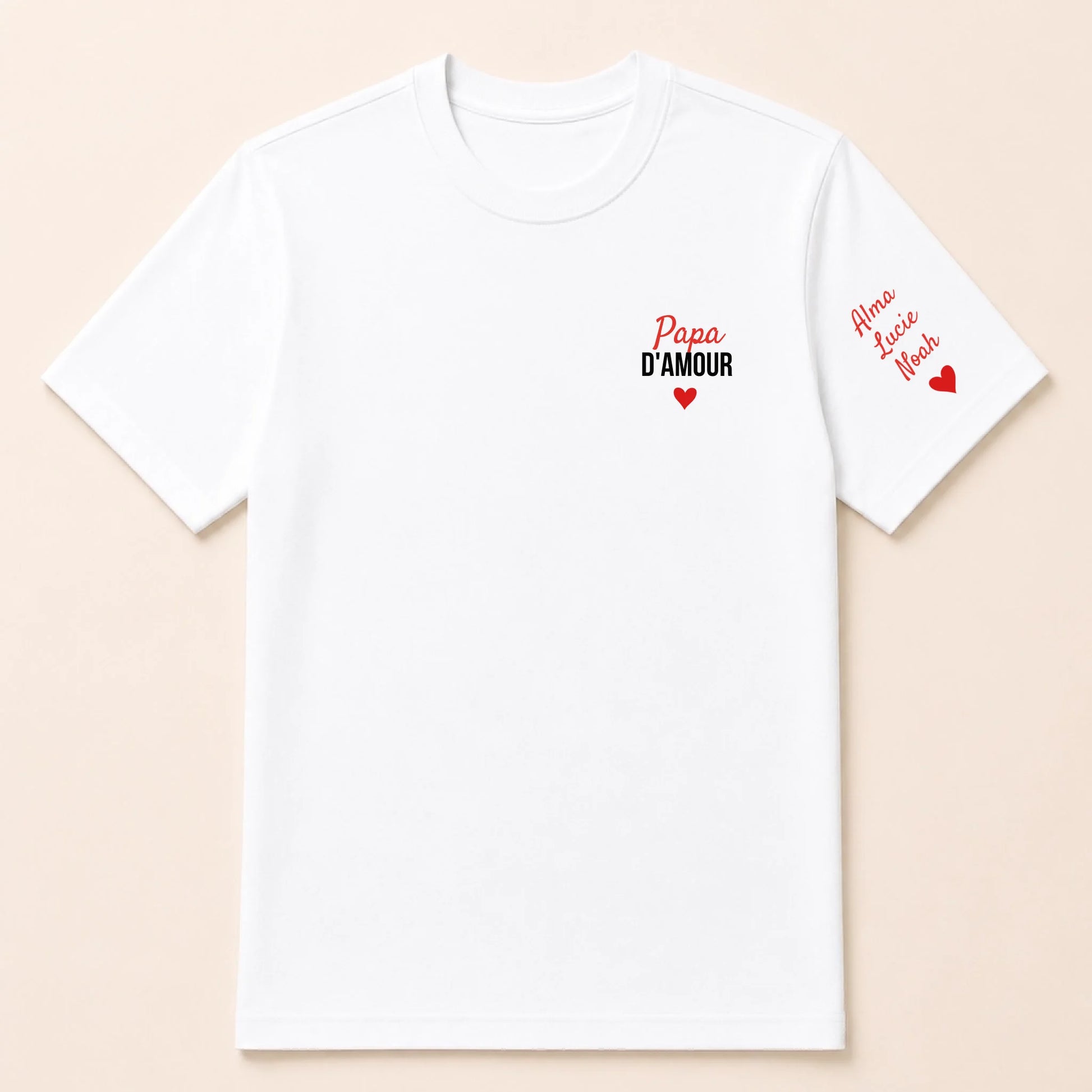 T-shirt personnalisé papa - Papa d’amour – vue 7