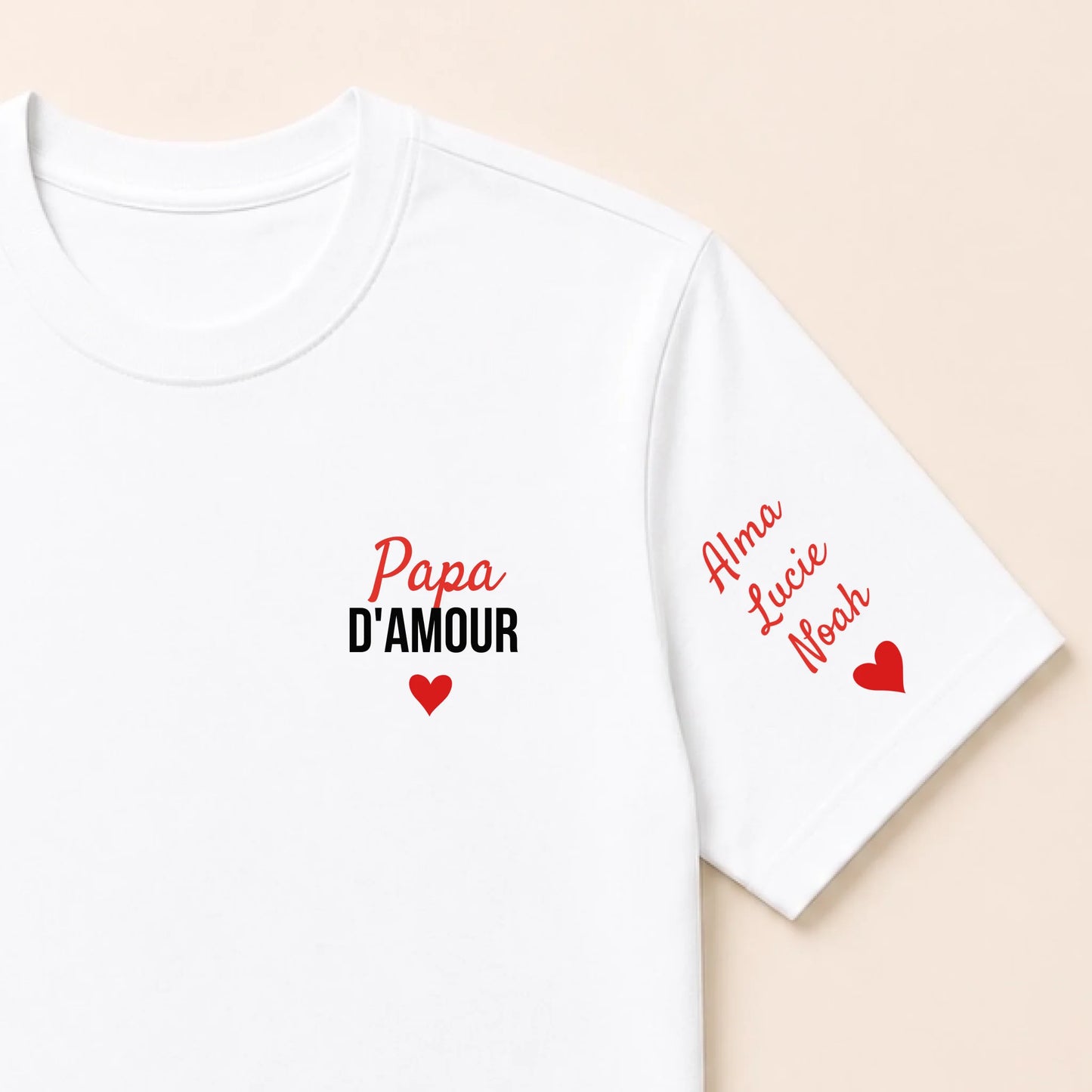 T-shirt personnalisé papa - Papa d’amour – vue 8