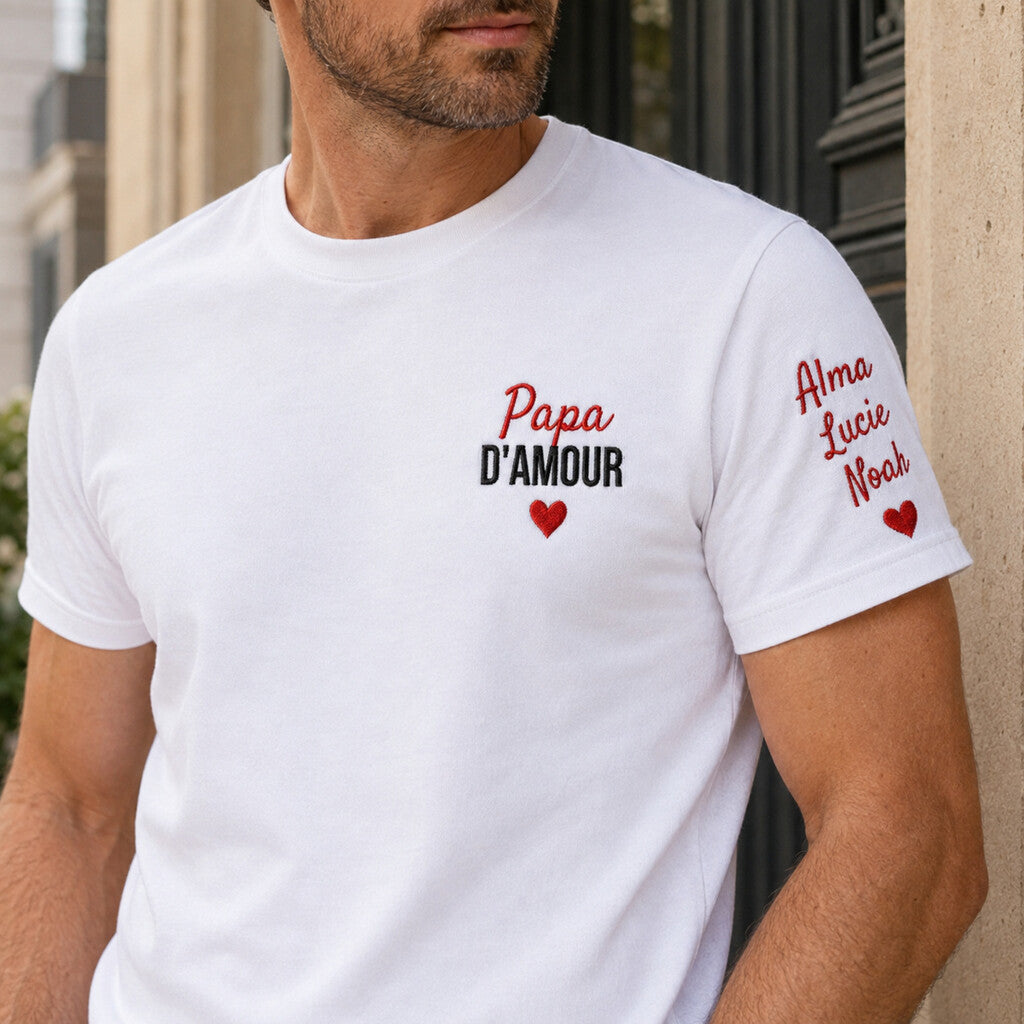 T-shirt personnalisé papa - Papa d’amour