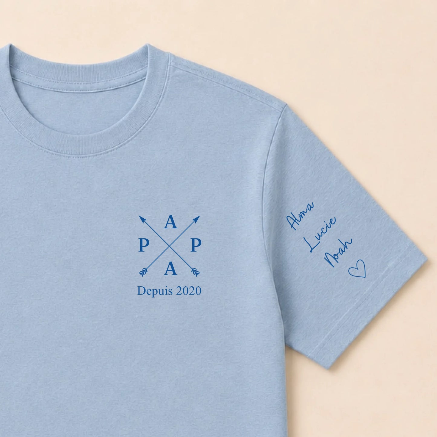 T-shirt personnalisé papa - Papa depuis – vue 15