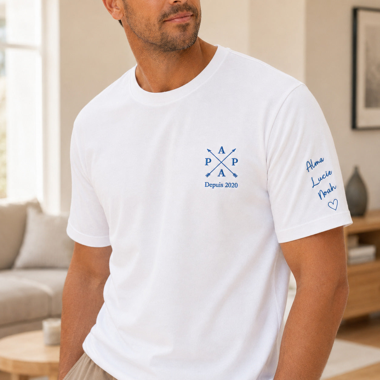 T-shirt personnalisé papa - Papa depuis – vue 2