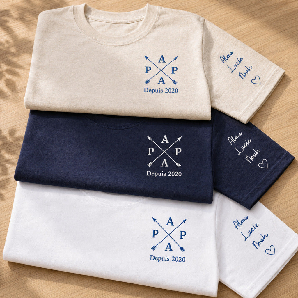 T-shirt personnalisé papa - Papa depuis – vue 3