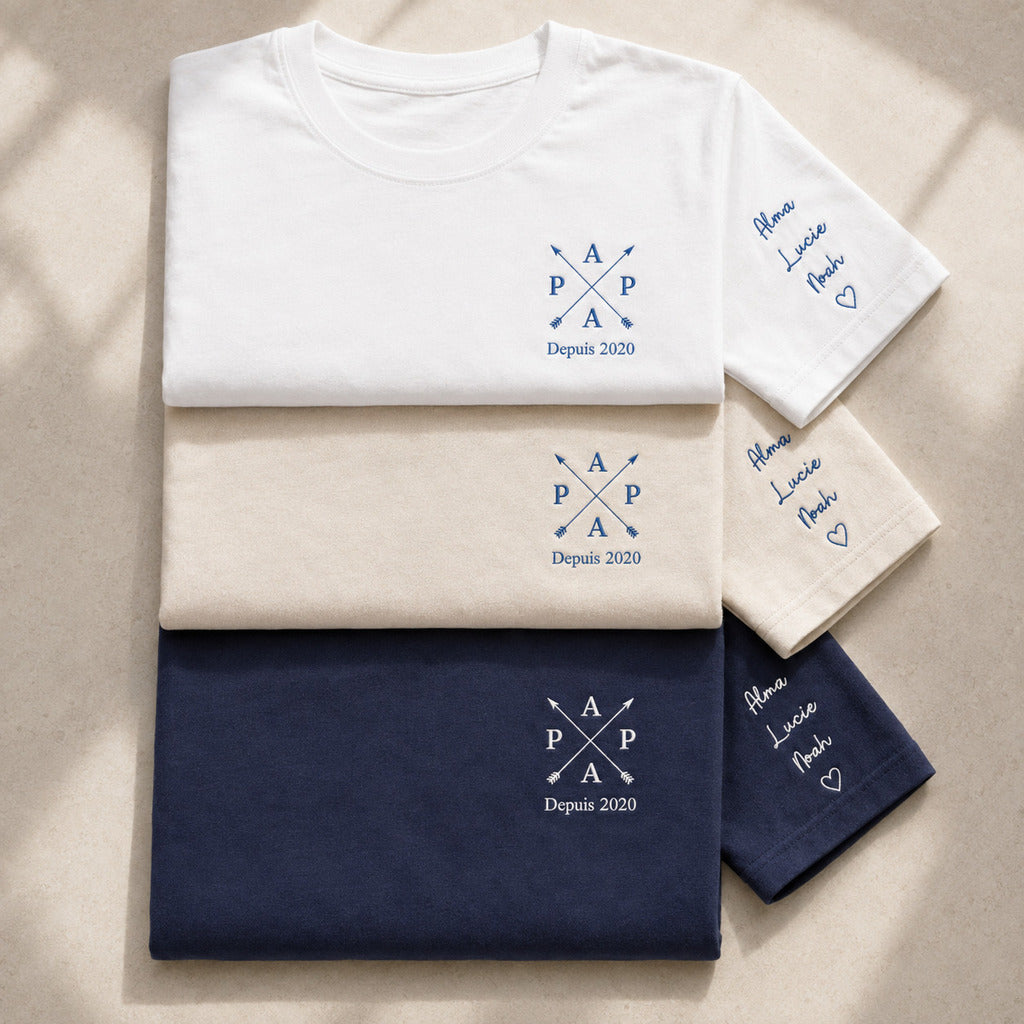T-shirt personnalisé papa - Papa depuis – vue 6