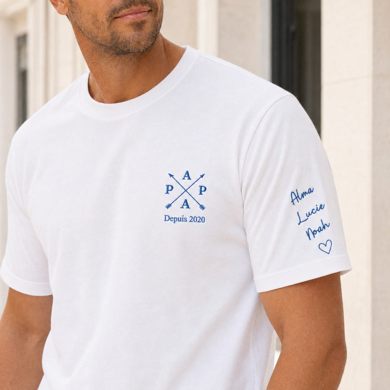T-shirt personnalisé papa - Papa depuis