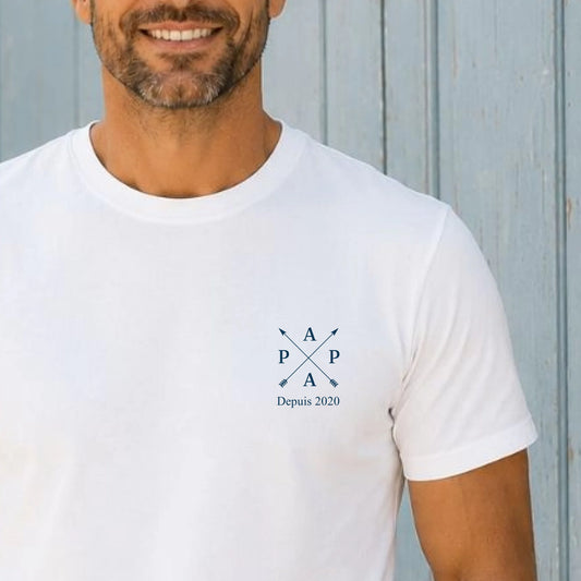 T-shirt personnalisé cadeau nouveau papa - Année