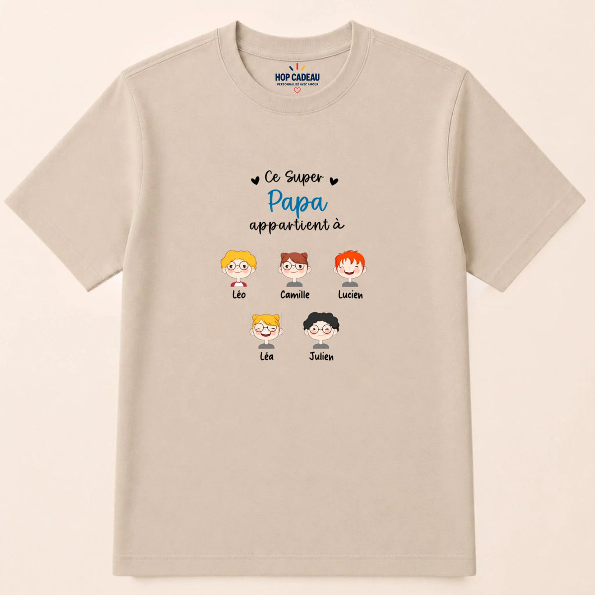 T-shirt personnalisé papa - Ce super papa appartient à – vue 6