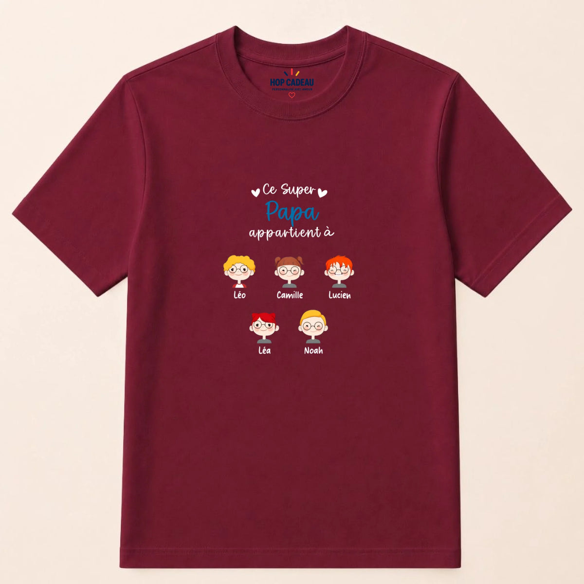 T-shirt personnalisé papa - Ce super papa appartient à – vue 9