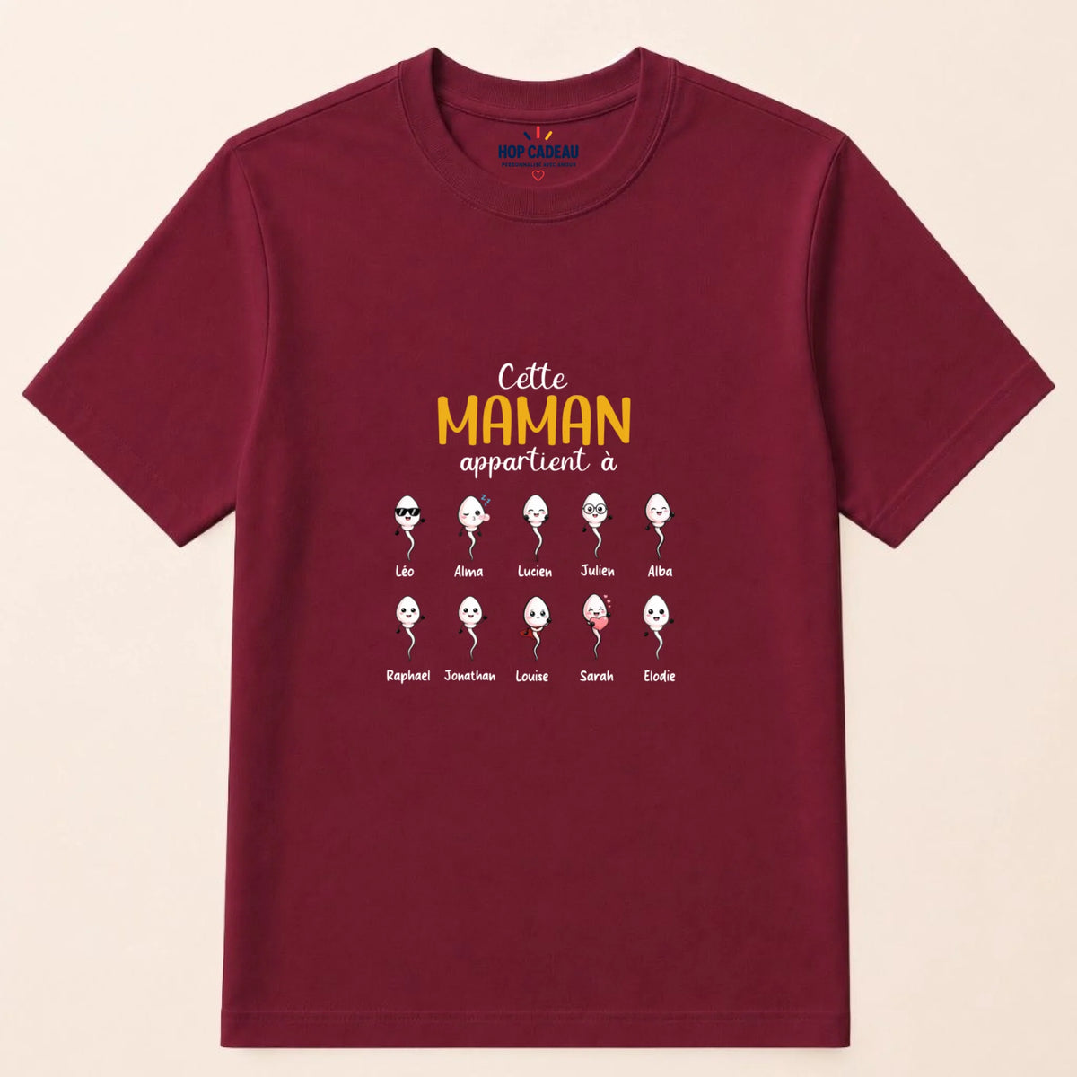 T-shirt Maman personnalisé – Cette Maman appartient à – vue 11