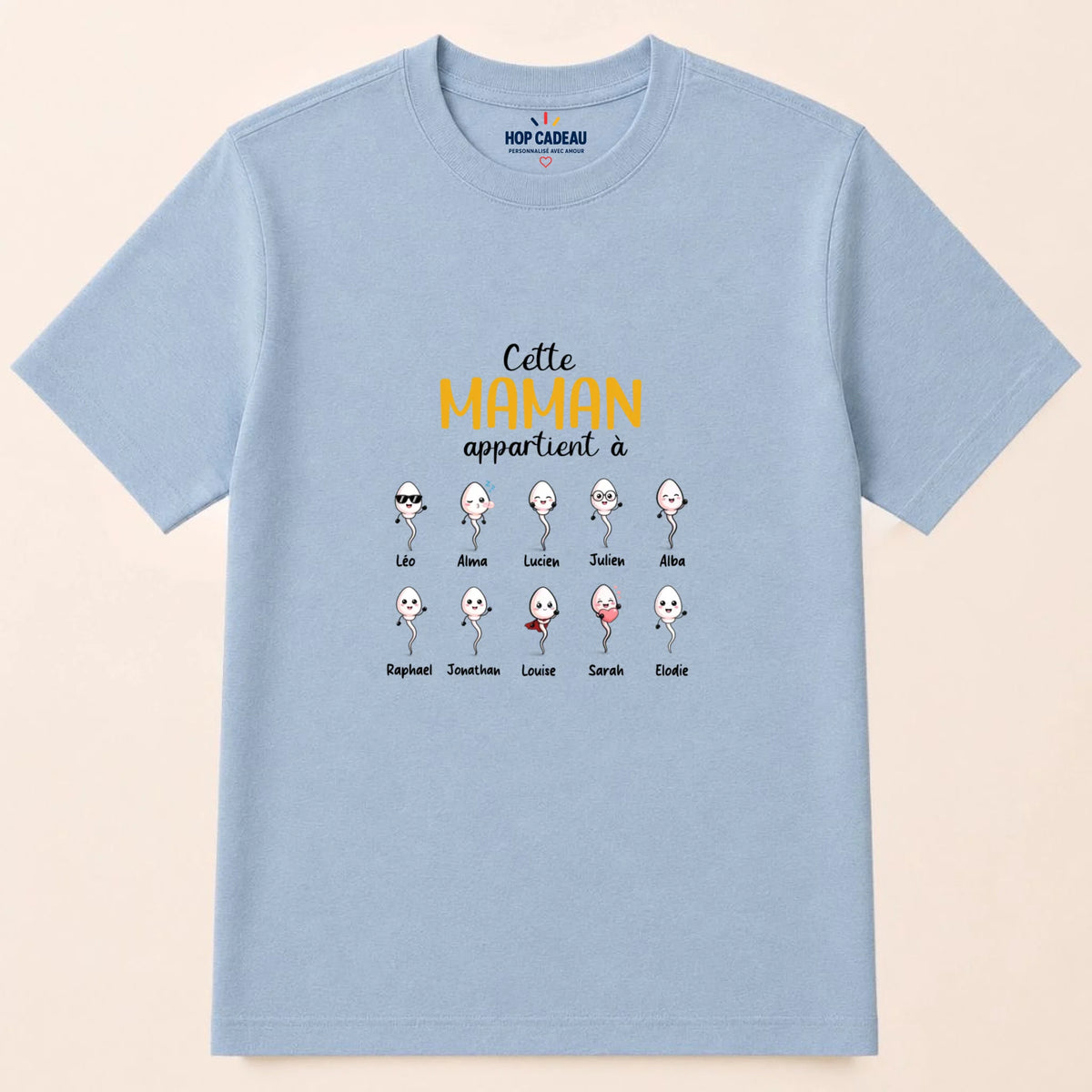 T-shirt Maman personnalisé – Cette Maman appartient à – vue 14