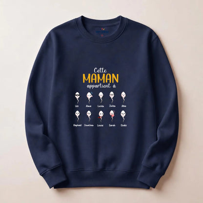 T-shirt Maman personnalisé – Cette Maman appartient à – vue 26