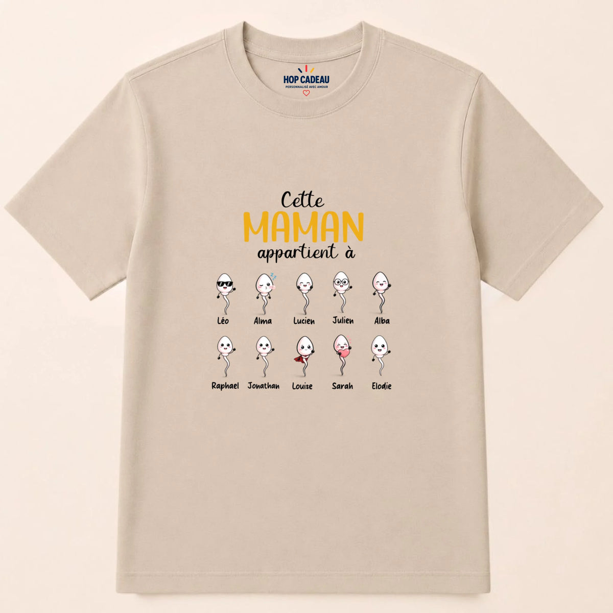 T-shirt Maman personnalisé – Cette Maman appartient à – vue 8