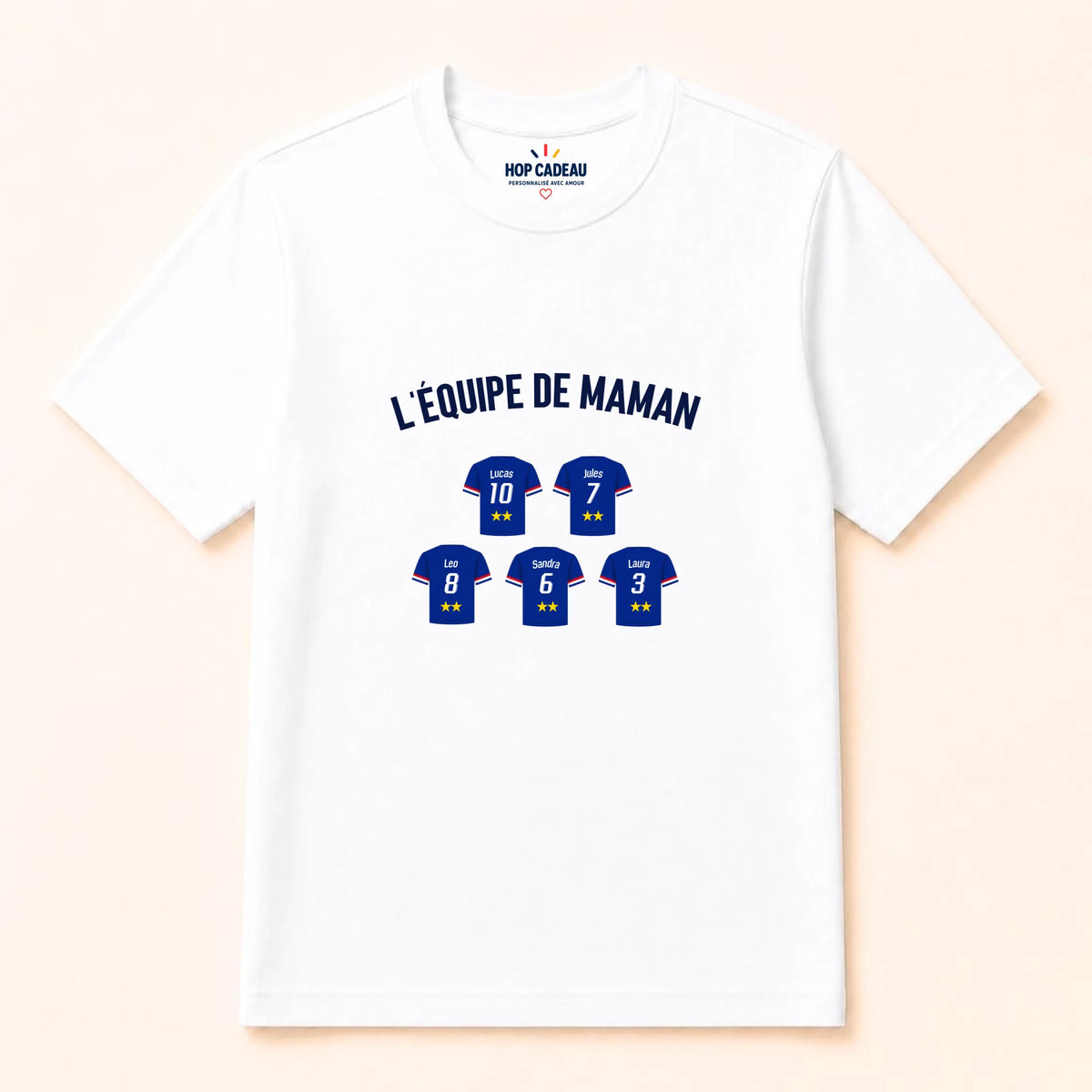 T-shirt Maman personnalisé – L’équipe de Maman – vue 3