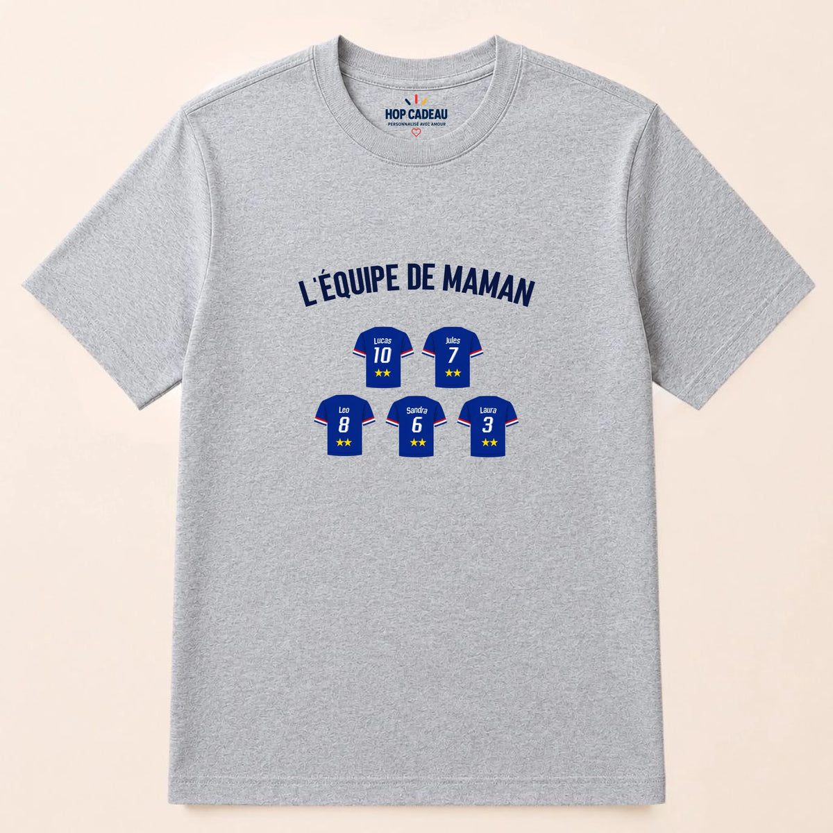 T-shirt Maman personnalisé – L’équipe de Maman – vue 5
