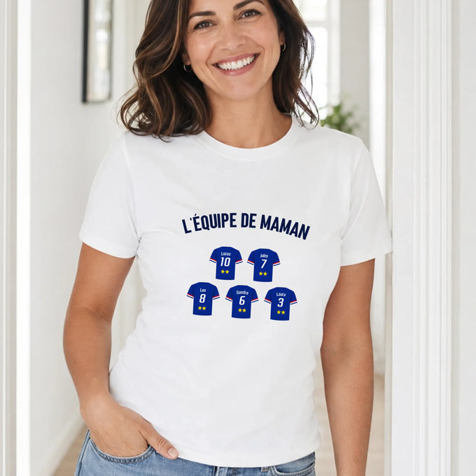 T-shirt Maman personnalisé – L’équipe de Maman