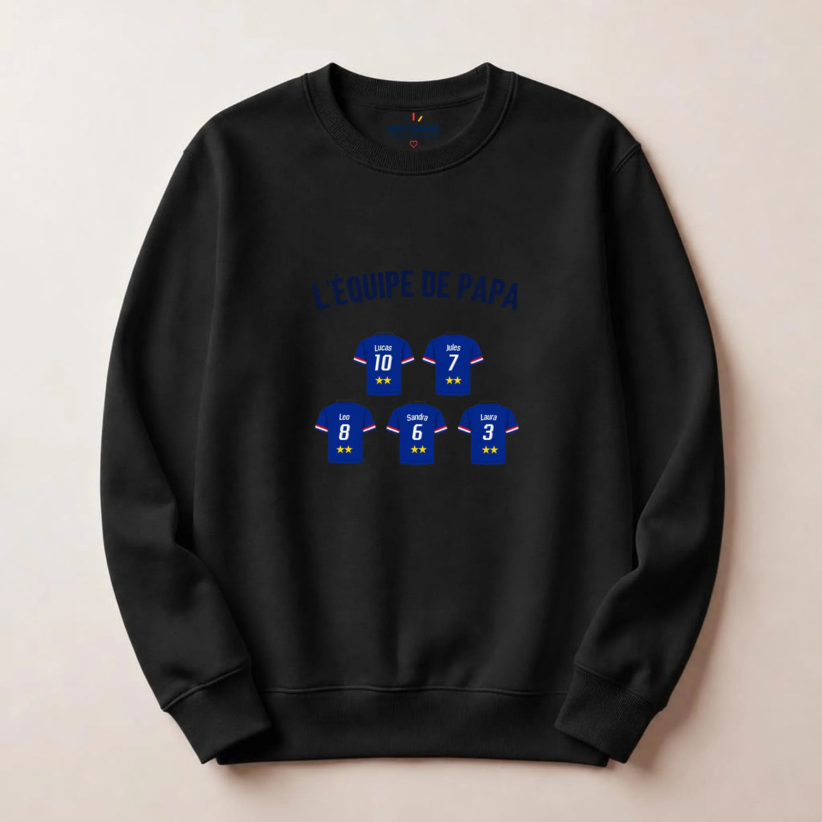 T-shirt personnalisé l’équipe de papa - Prénoms et numéros – vue 22