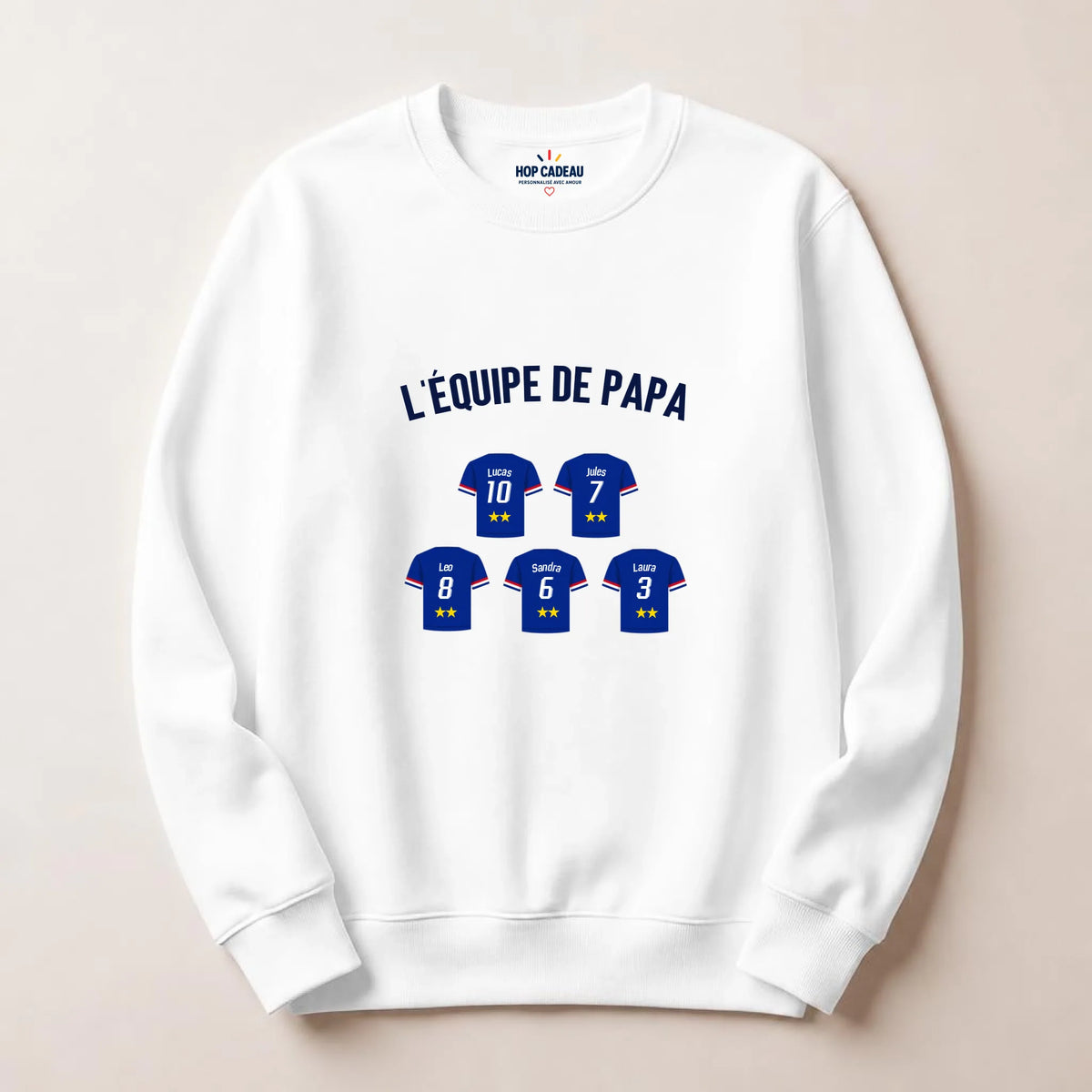 T-shirt personnalisé l’équipe de papa - Prénoms et numéros – vue 24