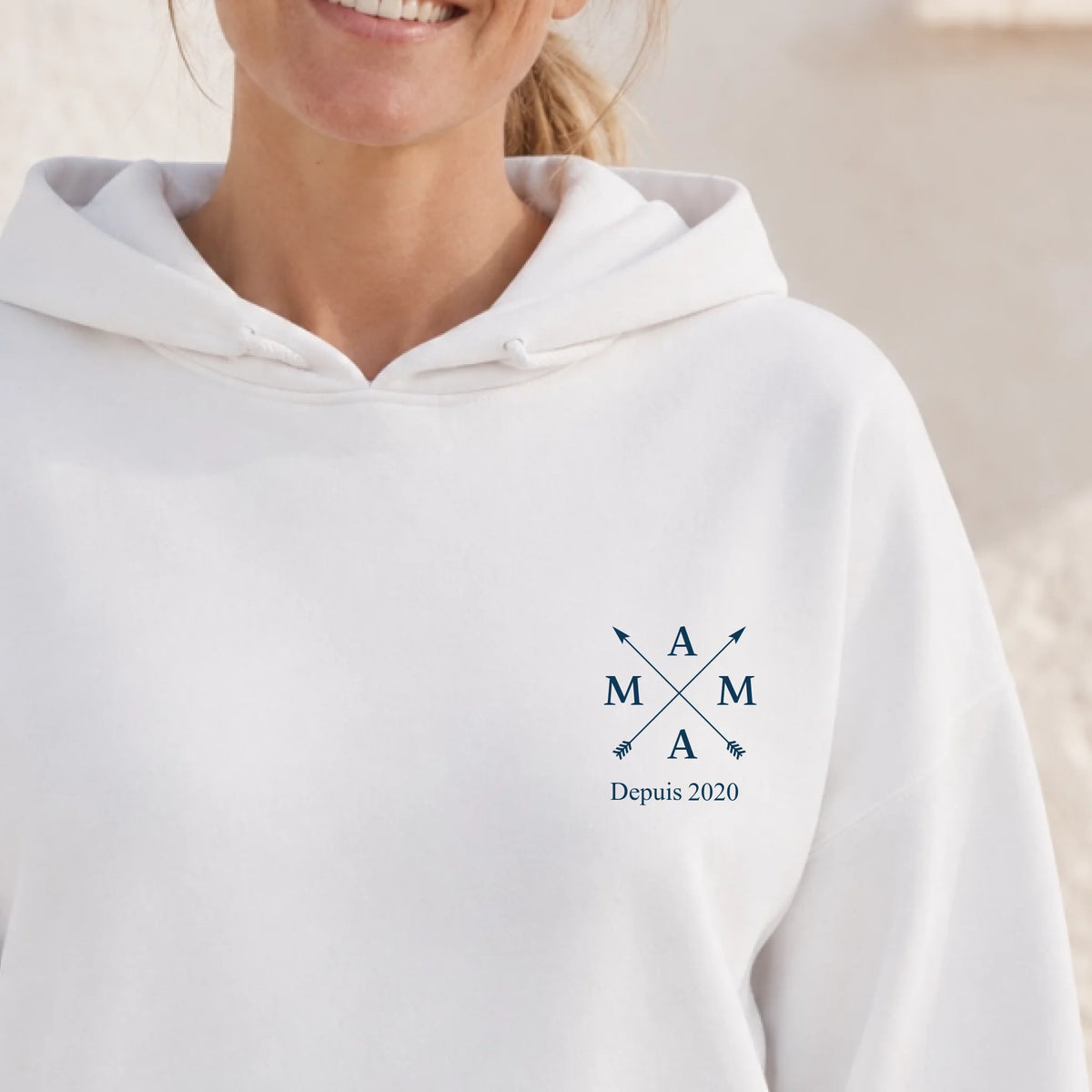 T-shirt Mama personnalisé – Monogramme et année – vue 27