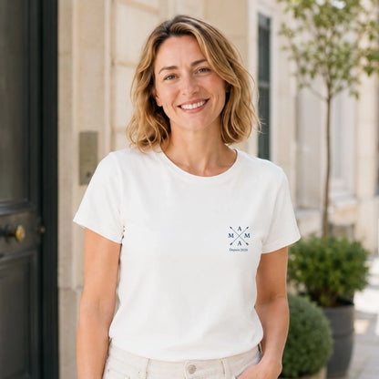 T-shirt Mama personnalisé – Monogramme et année – vue 3