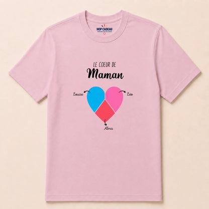 T-shirt Maman personnalisé – Cœur partagé – vue 14