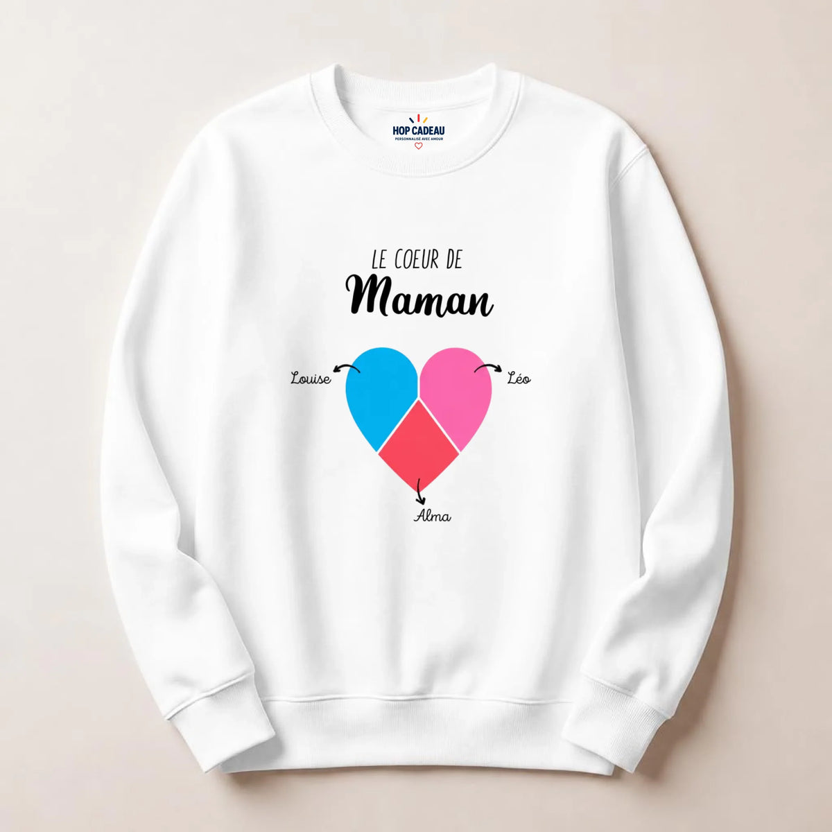 T-shirt Maman personnalisé – Cœur partagé – vue 15